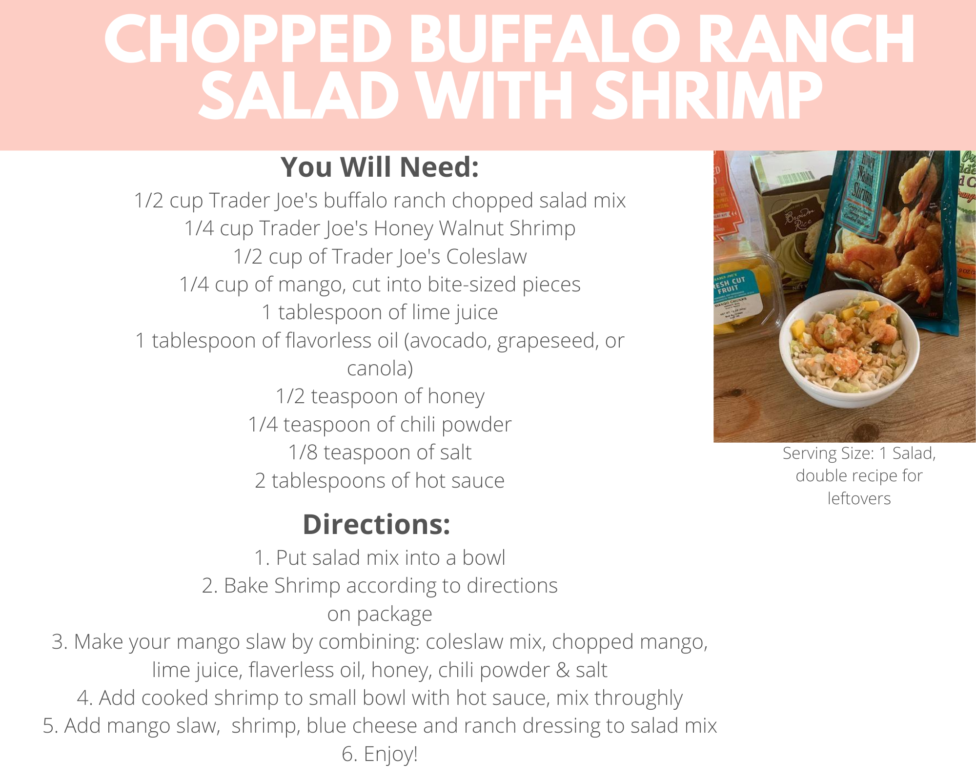 Trader Joe's Buffalo Ranch Chopped Salad, 2 Ways - Sweet & Savory Bites